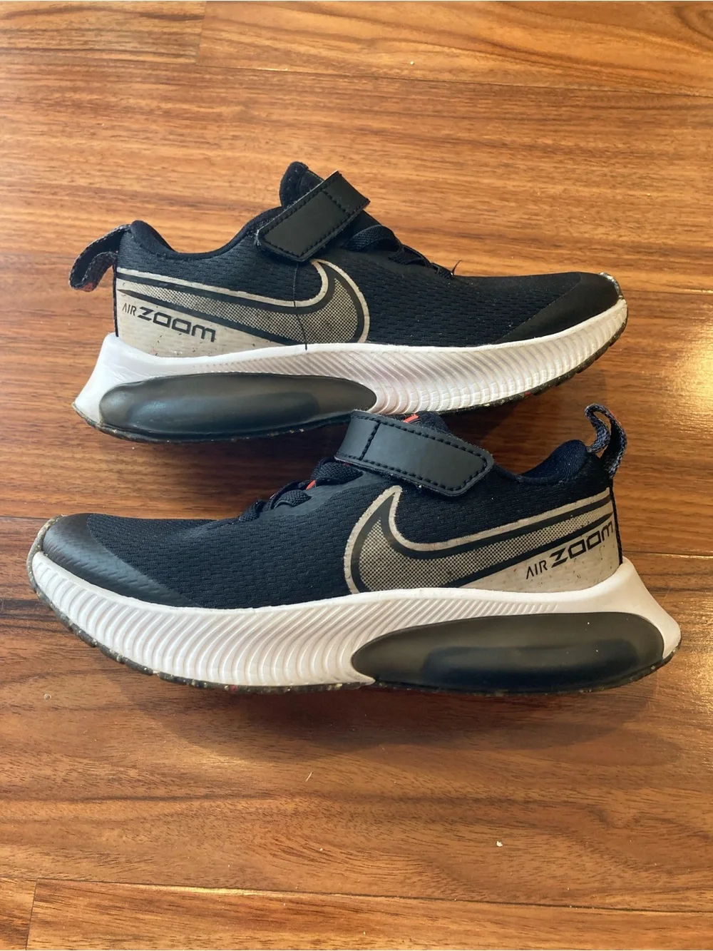 Nike Kids Black and White Air Zoom Sneakers